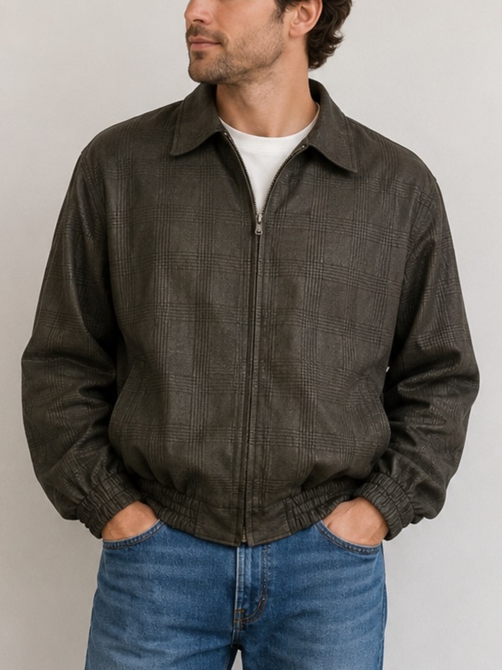 Vintage Alan Stuart Jacket Mens XL Bomber Full Zip Lightweight USA Made